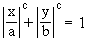 |x/a|^c + |y/b|^c = 1